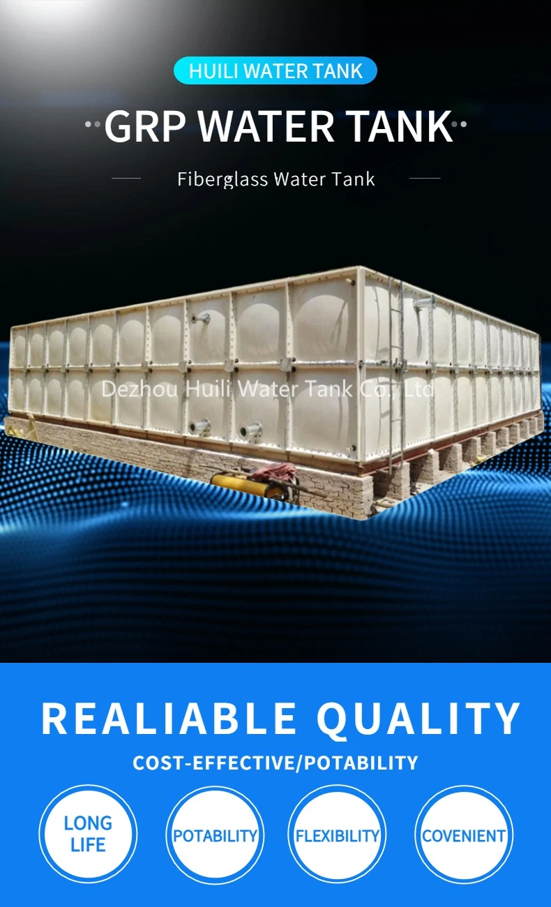 Hot Sale Custom GRP FRP SMC Fiber Glass Rectangular Large Irrigation Rain Water Tank Cheap Price 1000 5000 30000 Liter in UAE